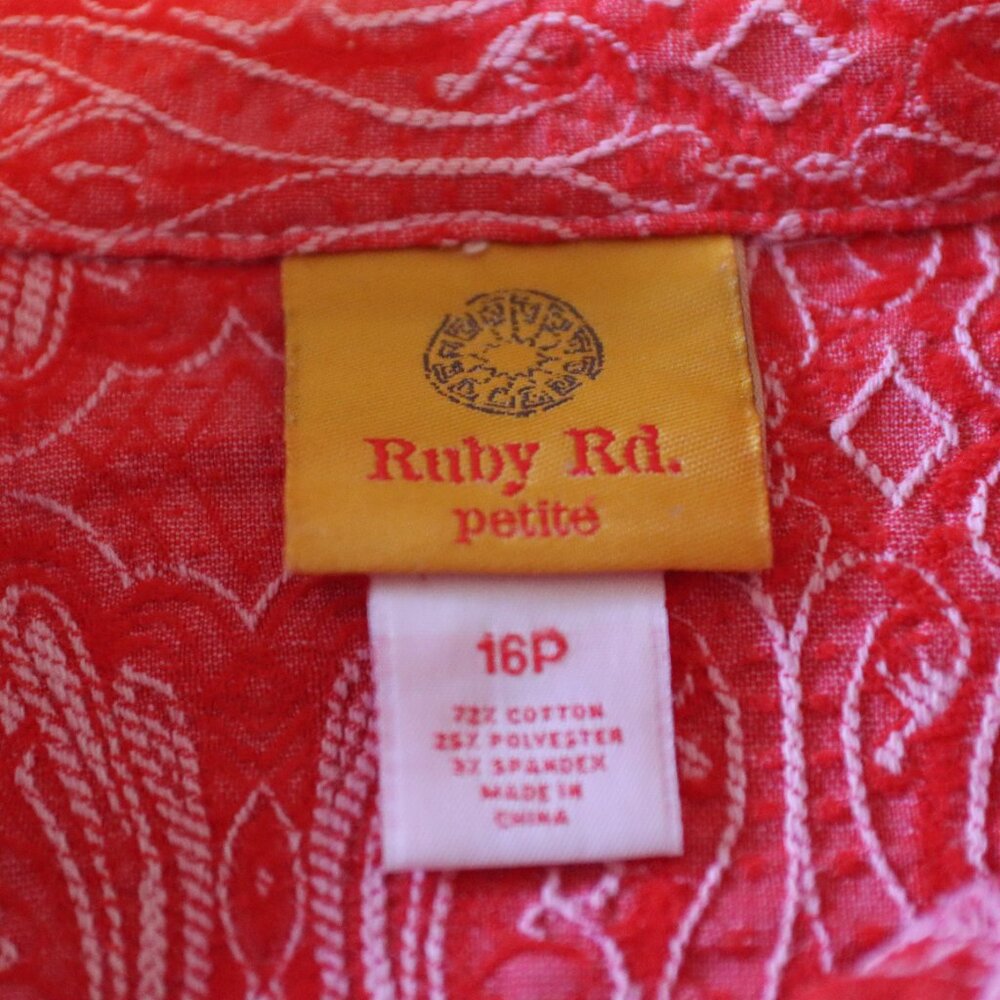 Ruby Rd. Button Front Lightweight Jacket Size 16 … - image 2